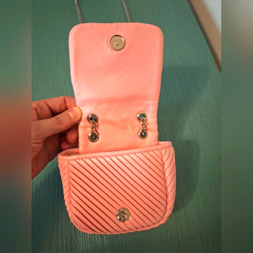 Akira Pink Quilted Chain Shoulder Purse Bag